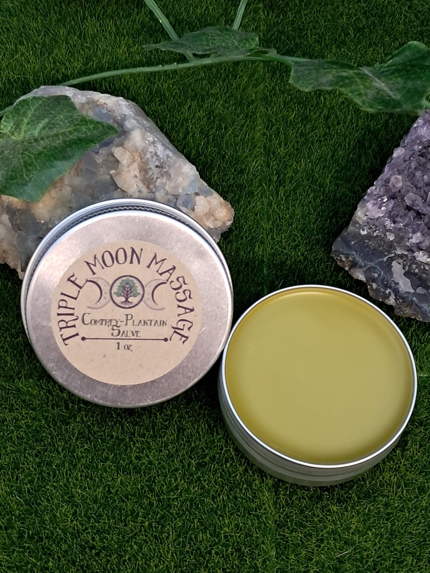 Comfrey-Plantain Salve - Triple Moon Massage LLC 