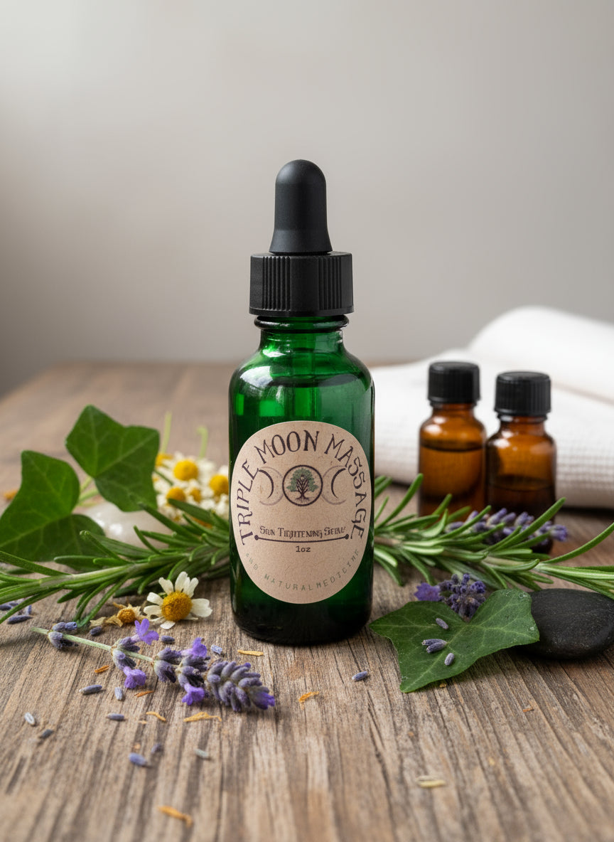 Natural Skin Tightening Serum 1 oz - Triple Moon Massage LLC 