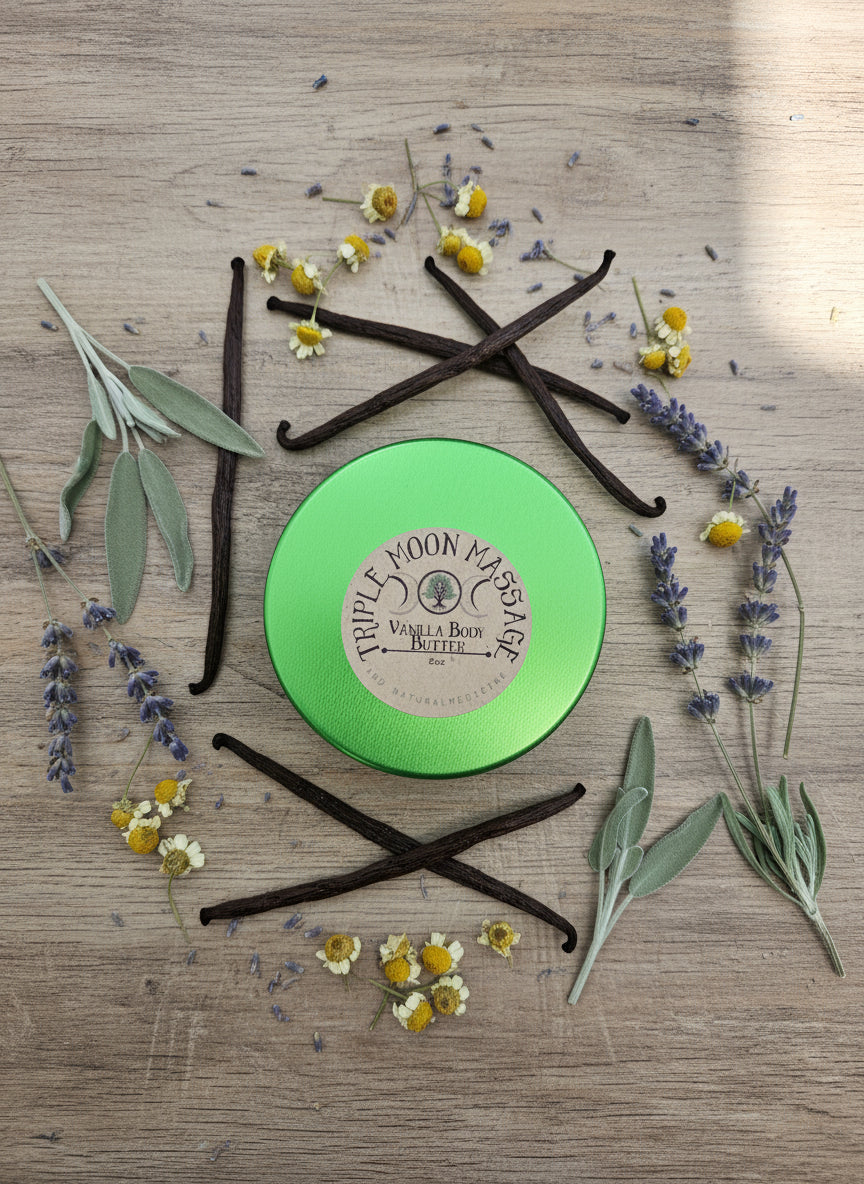 Vanilla Body Butter 2oz - Triple Moon Massage LLC 
