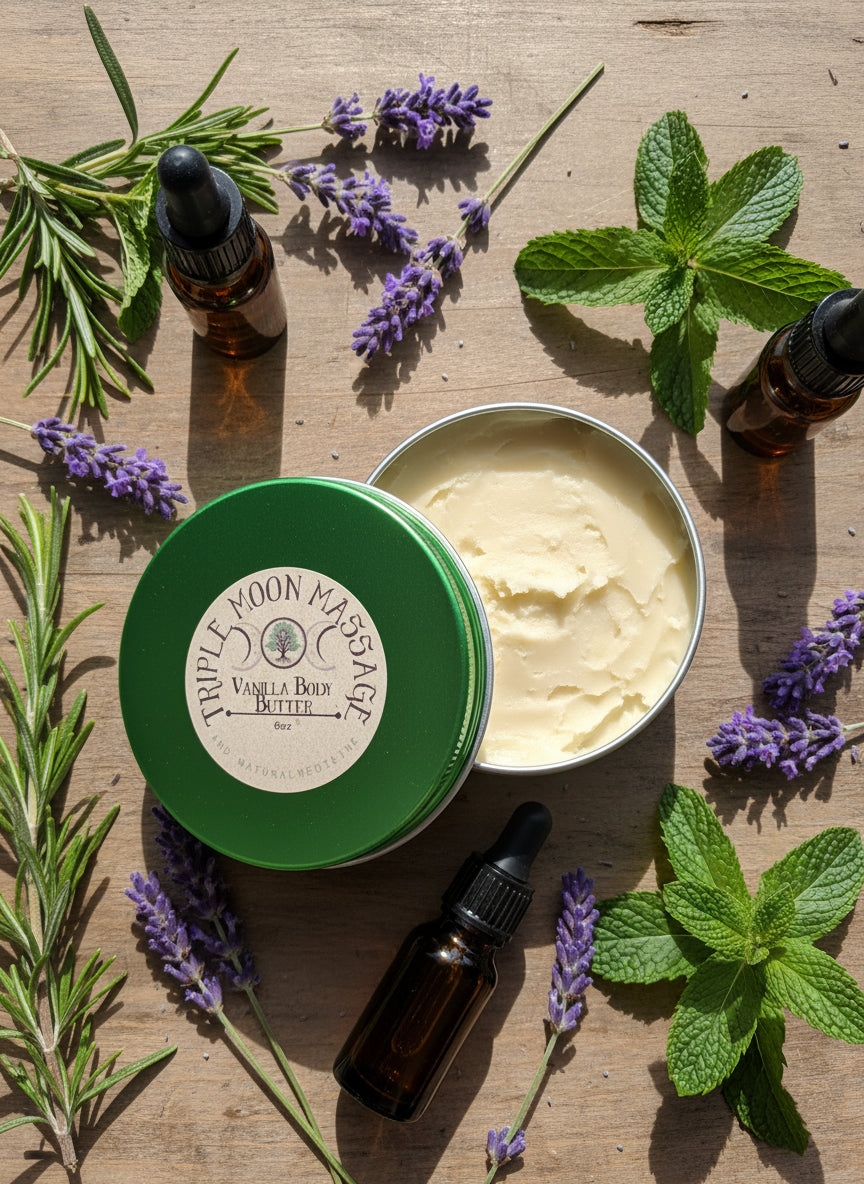 Vanilla Body Butter 2oz - Triple Moon Massage LLC 