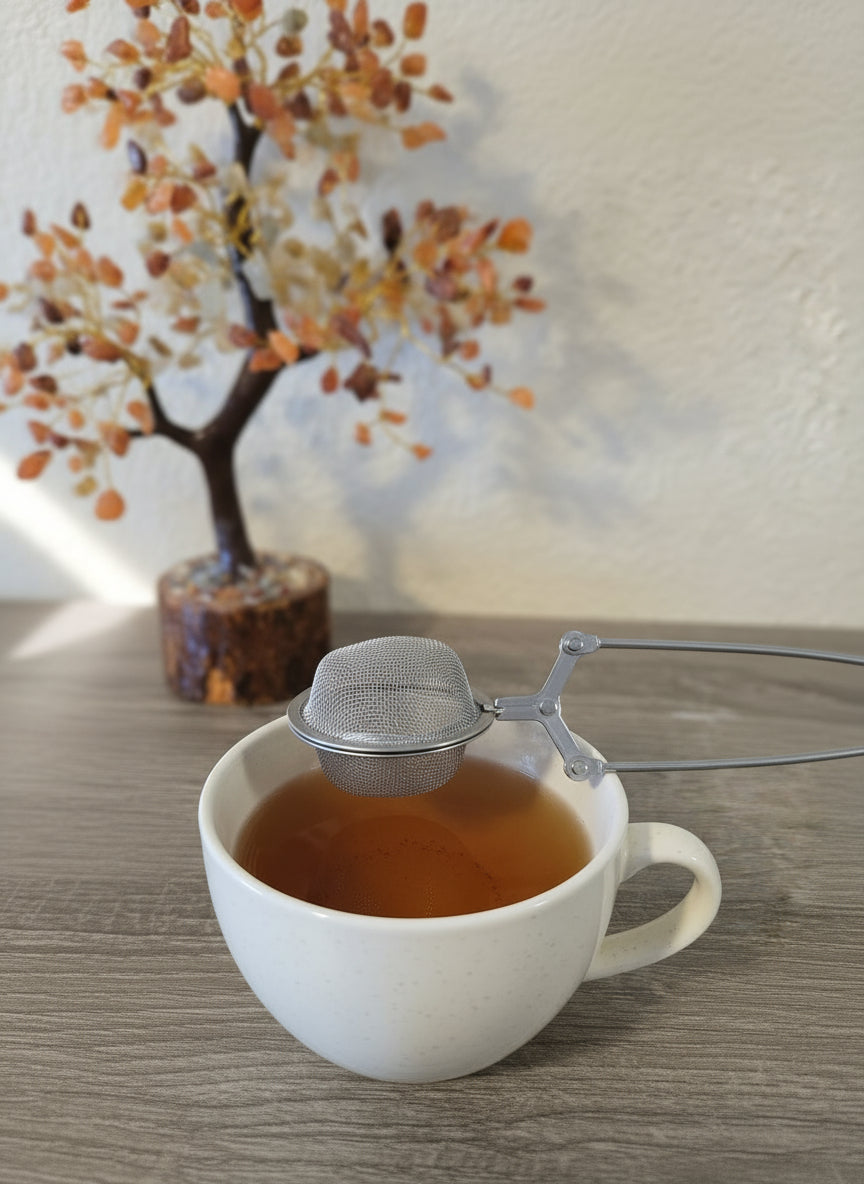 Tea Strainers Pinch Open - Triple Moon Massage LLC 