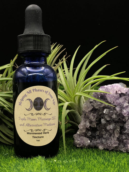 Wormwood Herb Tincture 1 oz - Triple Moon Massage LLC 